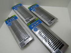 4 x Aluminium Grill Vent.By Decor Gates. 4" x 14".