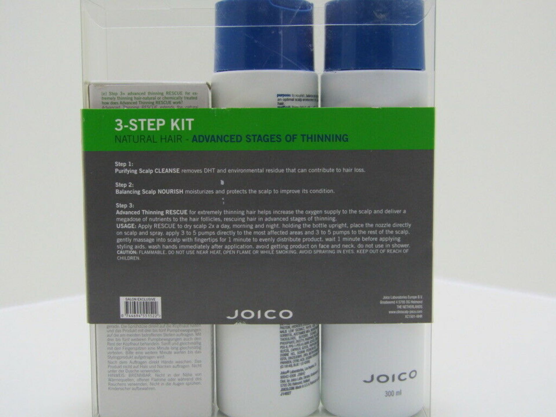 Thinning Hair Solution. Cliniscalp 3-Step Kit. Joico Advanced Stage. 700ml - Image 2 of 3