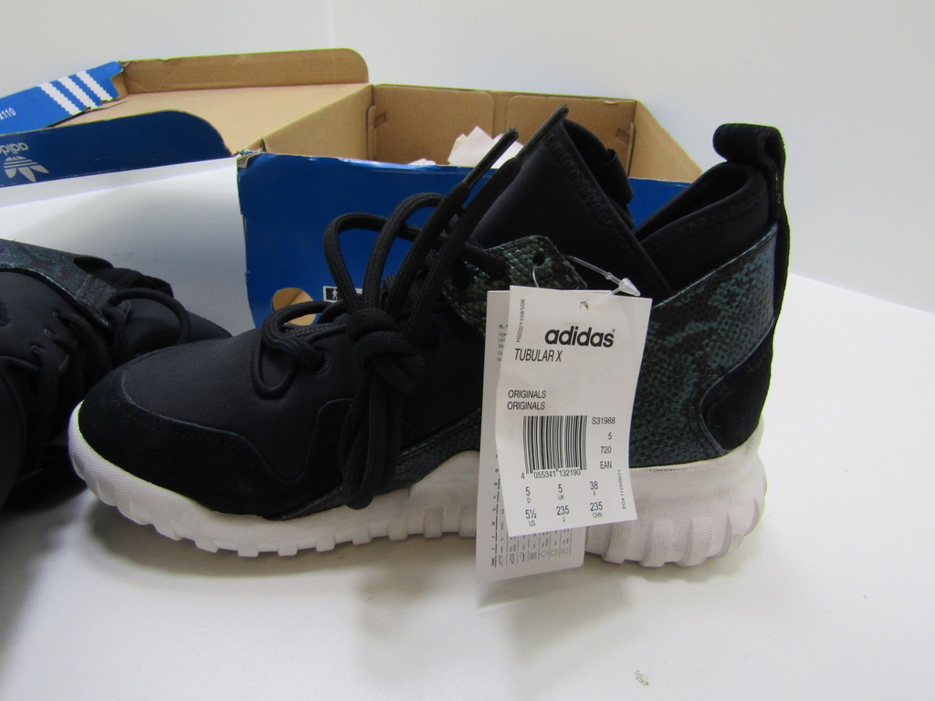 1 Pair of Adidas Tubular X Trainers. UK size 5.