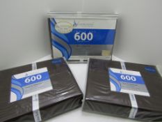 3 x Sets of Single Bed Sheets Chocolate.