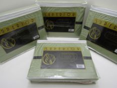 4 x Single Bed Sheet Set. Sage.