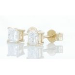 14 kt. Yellow gold - Earrings - 0.85 ct Diamond - Diamonds