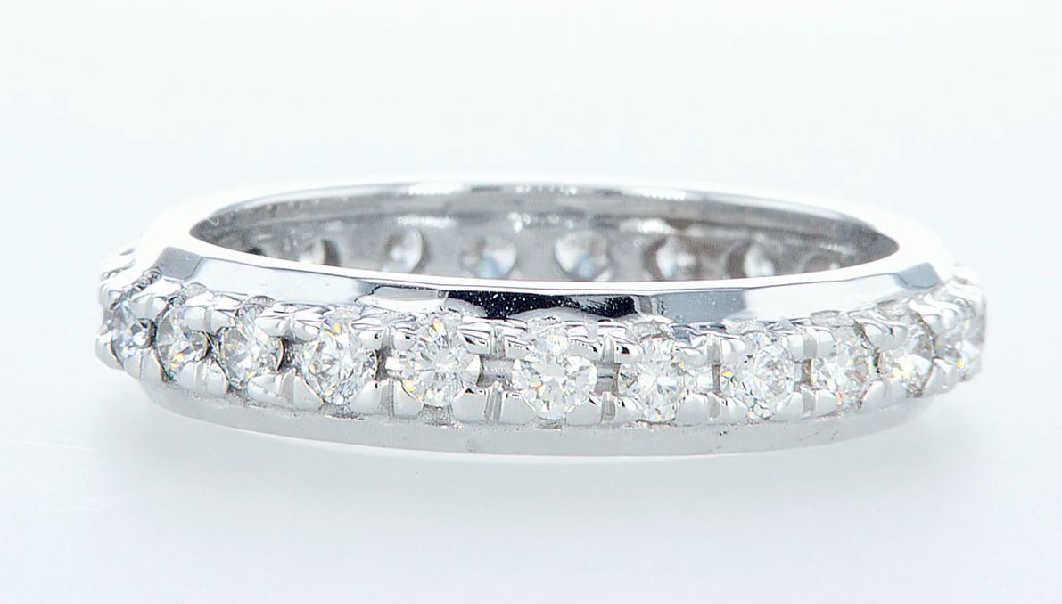 14 kt. White gold -Eternity Ring Diamond-1.00CTW - Image 4 of 4