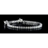 14 kt. White gold - Bracelet - 3.75 ct Diamond