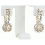 14 kt. White gold - Earrings - 1.46 ct Diamond - Diamonds