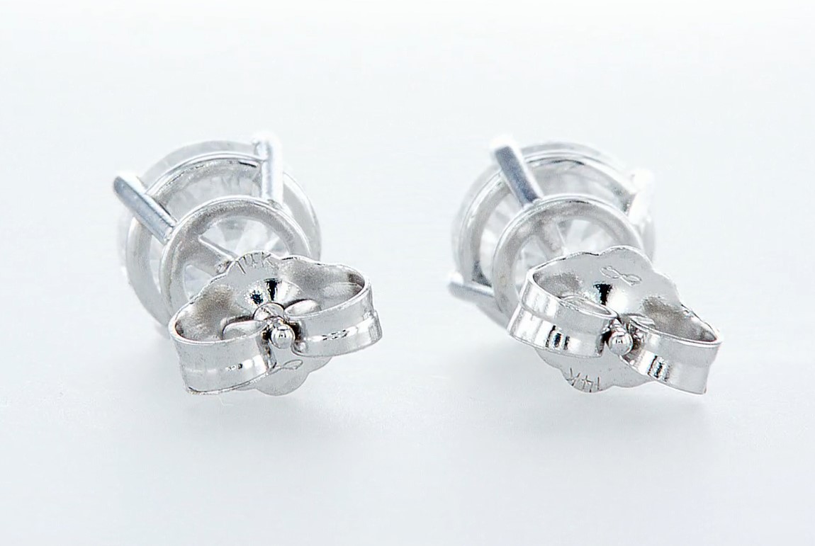 14 kt. White gold - Earrings - 2.00 ct Diamond - Diamonds - Image 5 of 6