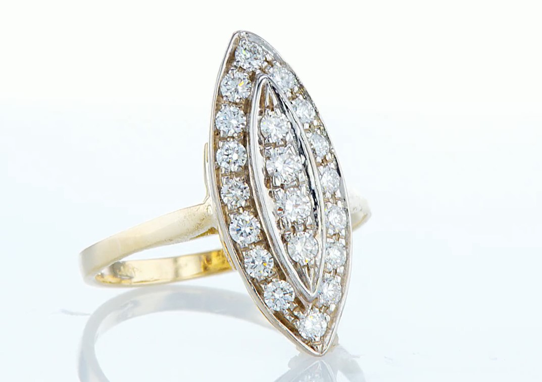 14 kt. Yellow gold - Ring - 0.46 ct Diamond - Diamonds - Image 7 of 7