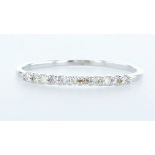 14 kt. White gold - Ring Diamond-0.22CTW