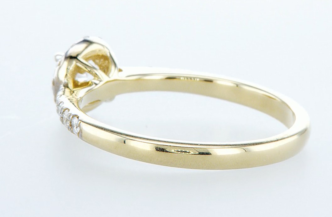 14 kt. Yellow gold - Ring - 0.61 ct Diamond - Diamonds - Image 4 of 6