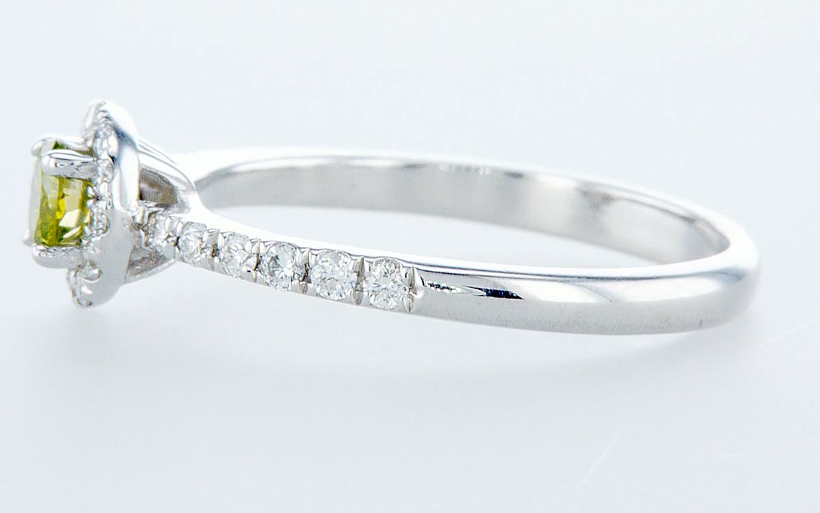 14 kt. White gold - Ring - Colour Treated 0.57 ct Diamond - Diamonds - Image 4 of 6