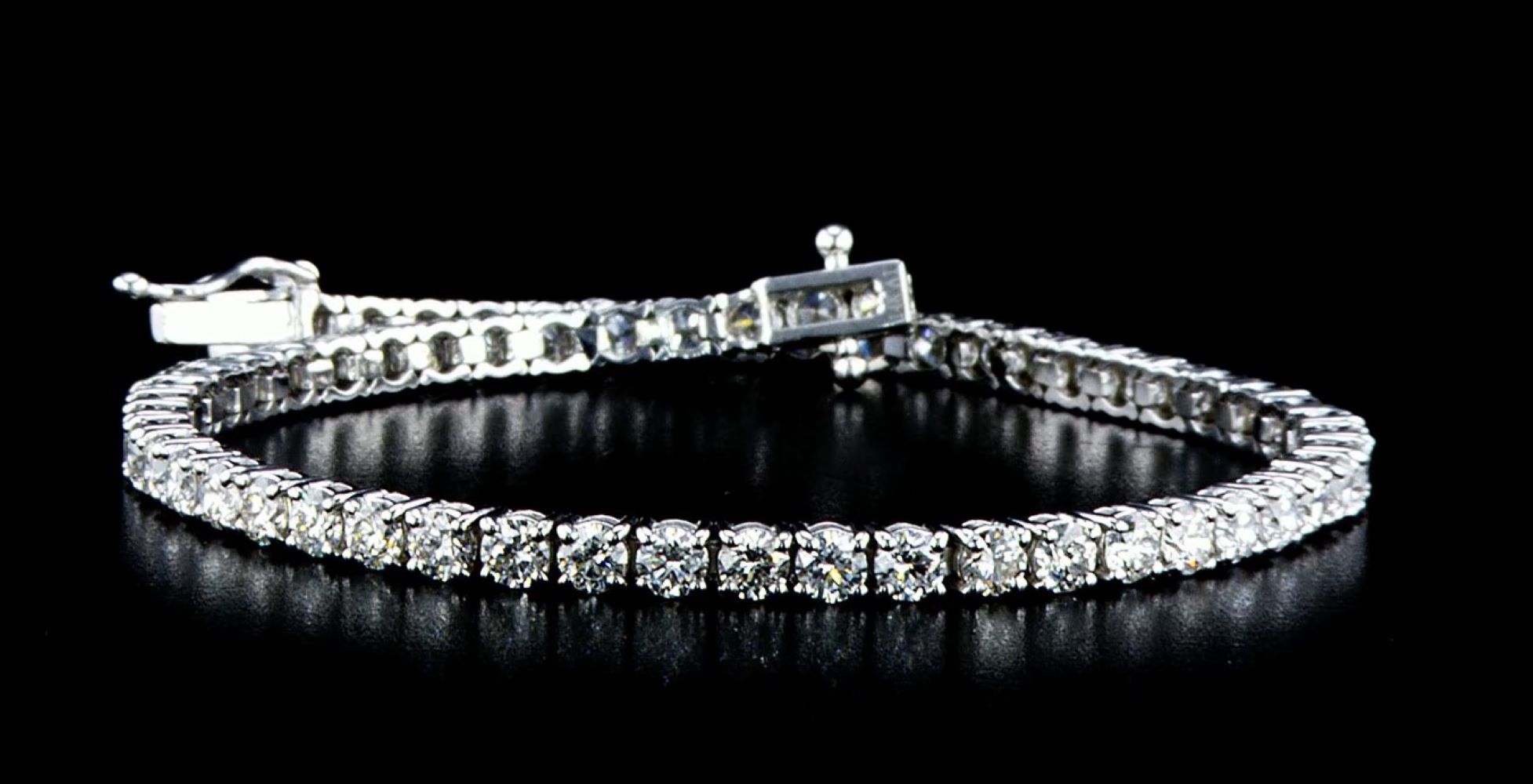 14 kt. White gold - Bracelet - 3.75 ct Diamond - Image 2 of 5