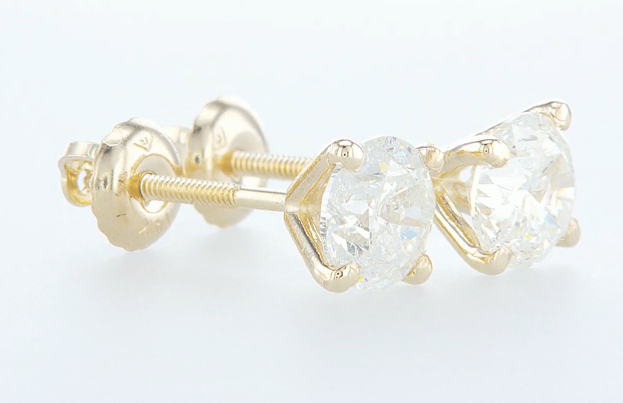 14 kt. Yellow gold - Earrings - 2.00 ct Diamond - Diamonds - Image 4 of 7