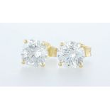 14 kt. White gold - Earrings - 2.11 ct Diamond - Diamonds