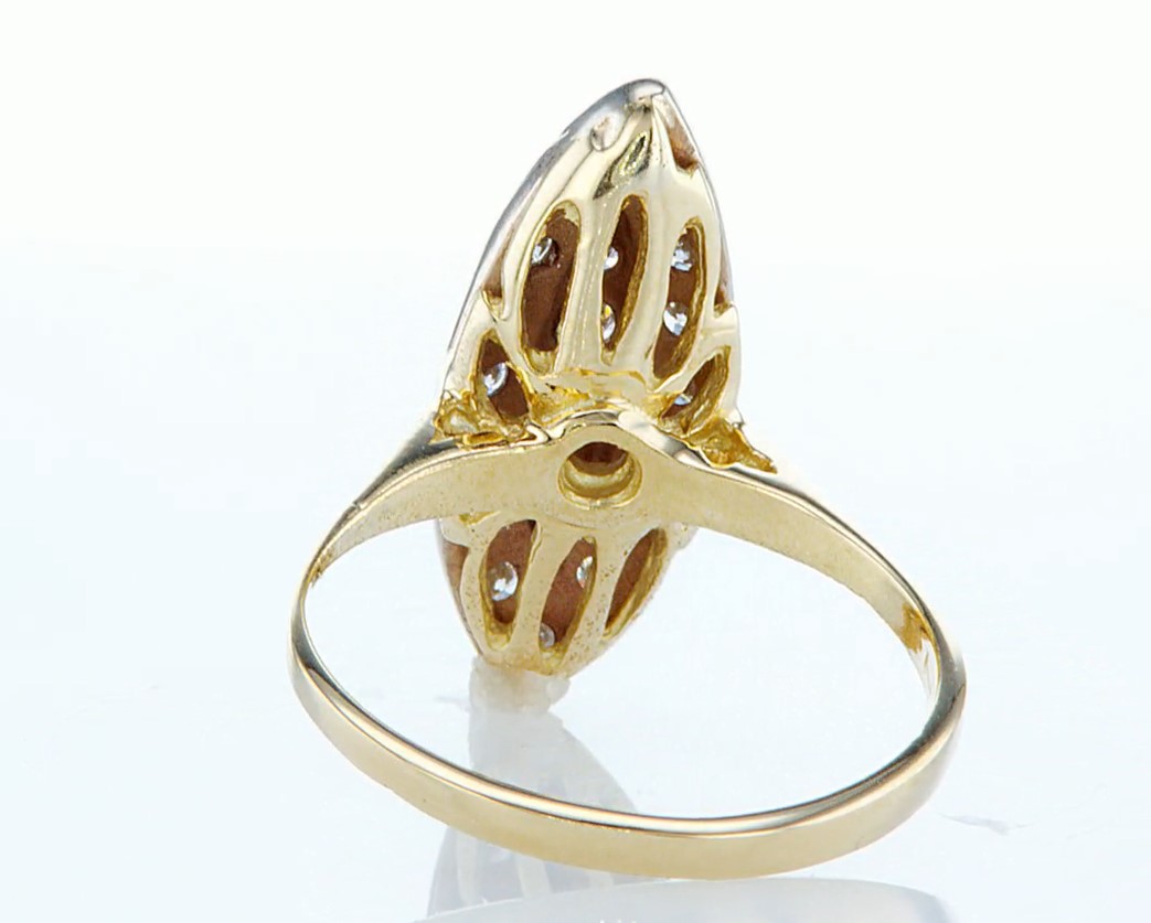 14 kt. Yellow gold - Ring - 0.46 ct Diamond - Diamonds - Image 5 of 7