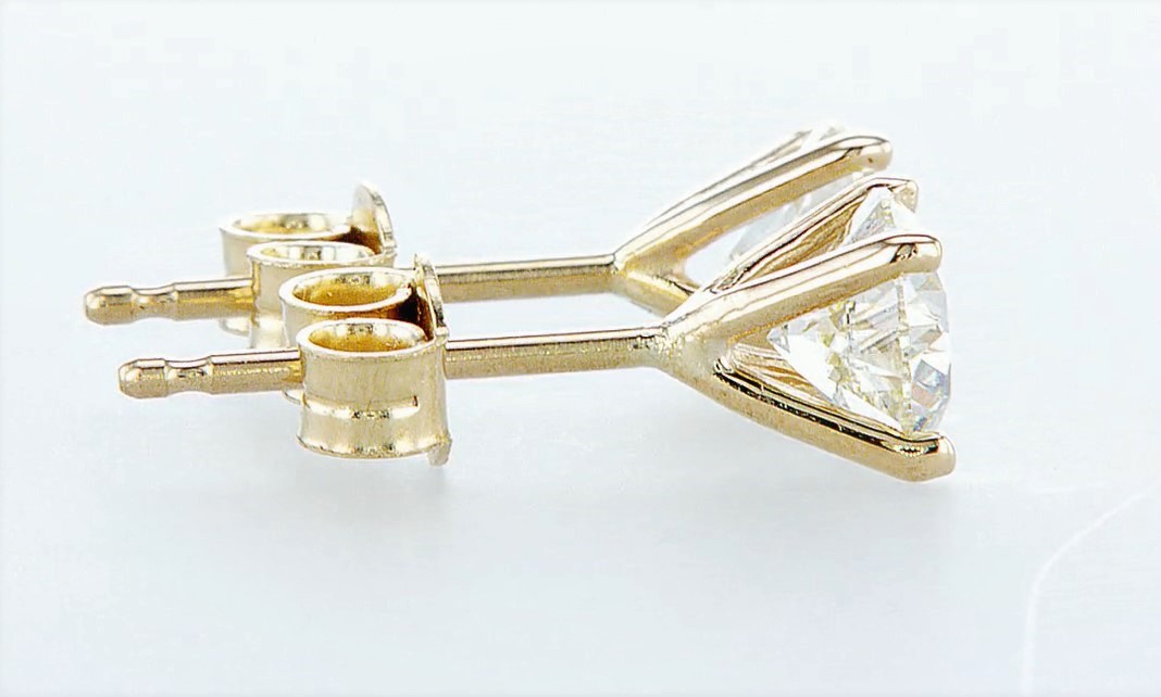 14 kt. Yellow gold - Earrings - 1.40 ct Diamond - Diamonds - Image 4 of 5