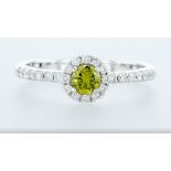 14 kt. White gold - Ring - Colour Treated 0.57 ct Diamond - Diamonds