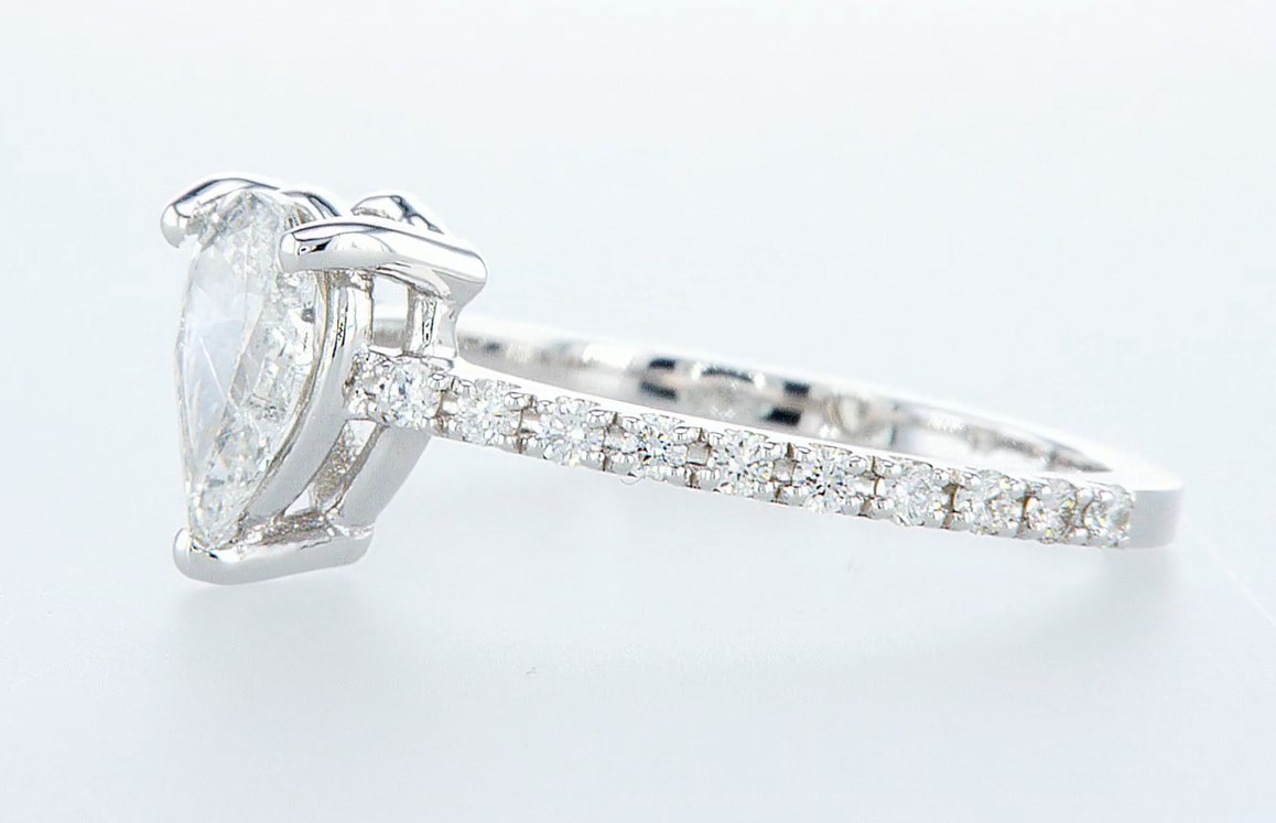 14 kt. White gold - Ring - 0.97 ct Diamond - Diamonds - Image 3 of 6