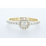 14 kt. Yellow gold - Ring - 0.61 ct Diamond - Diamonds