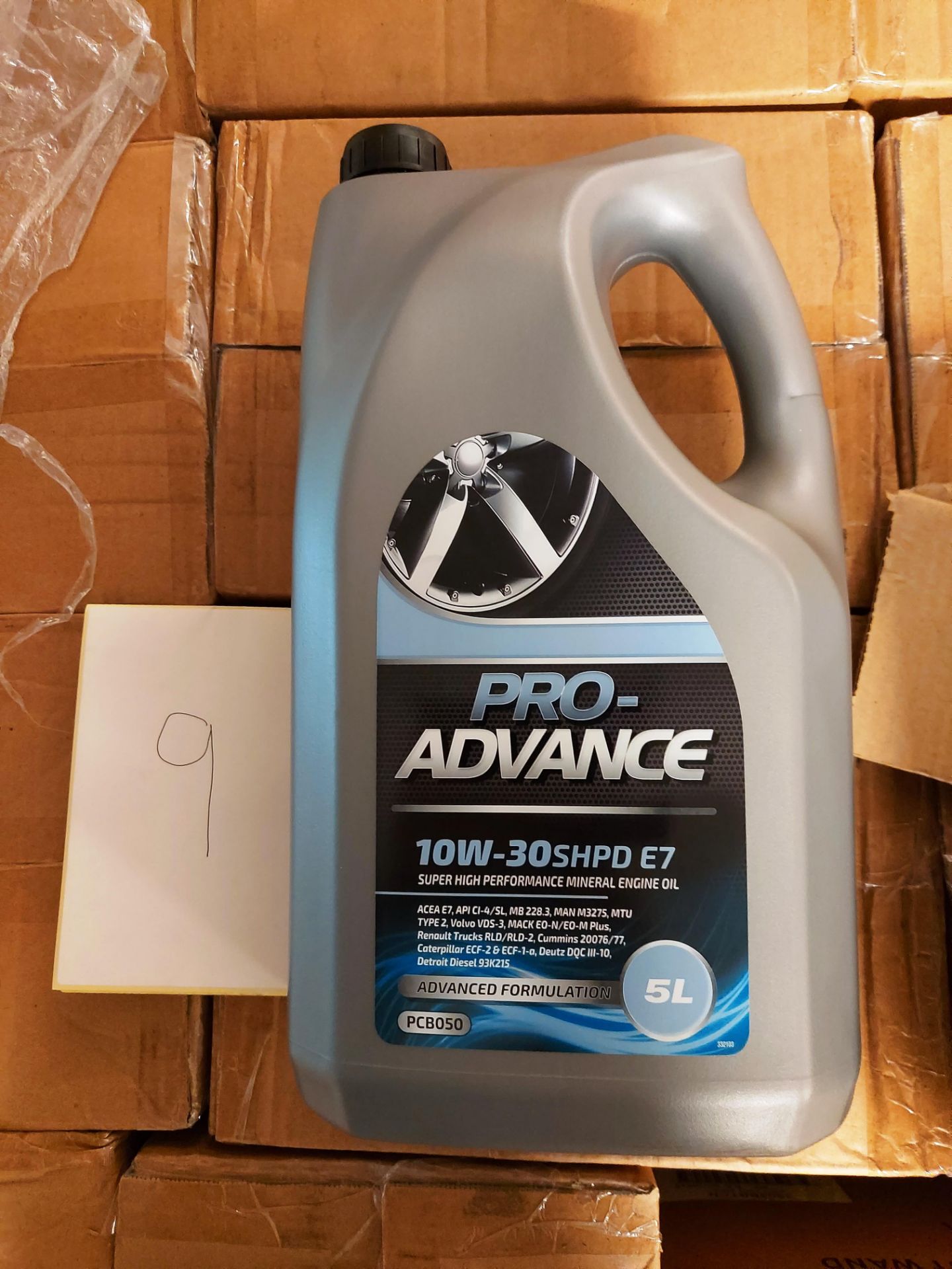 60 x 5 litre tubs of Pro Advance 10W-30 SHPD E7 super high performance mineral engine oil on 1 palle - Image 2 of 6