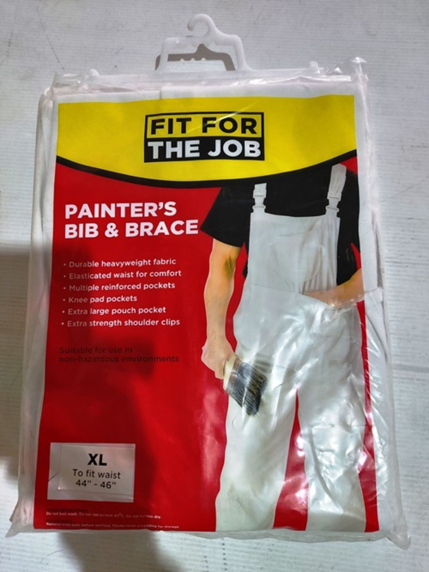 10 x Standard cotton drill bib and brace decorators overalls size small and XL new in original packa - Image 2 of 2