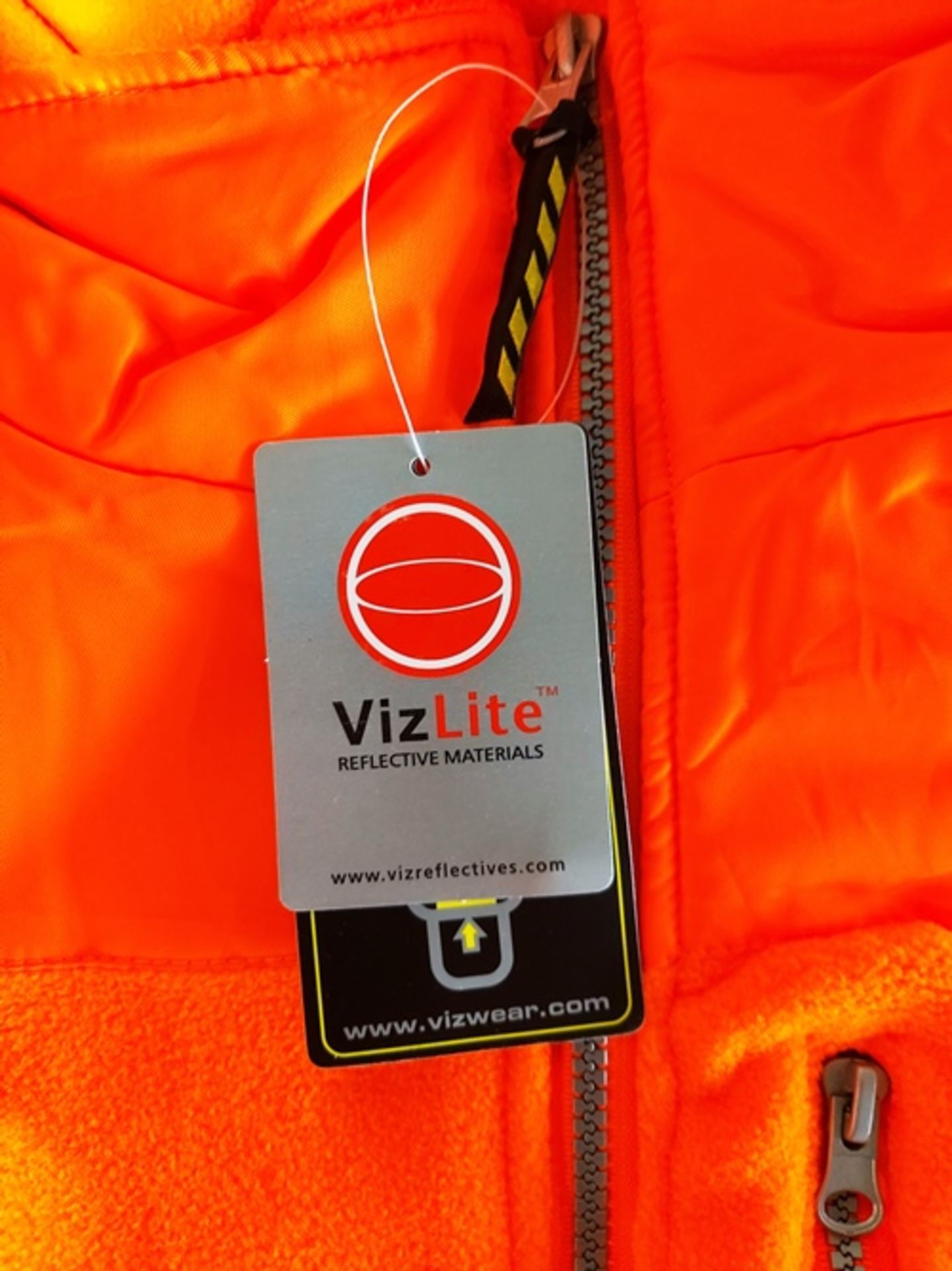 10 x Vizlite Orange Hi Viz Fleece jackets size XXXL EN471 2003 New in original packaging - Image 3 of 4