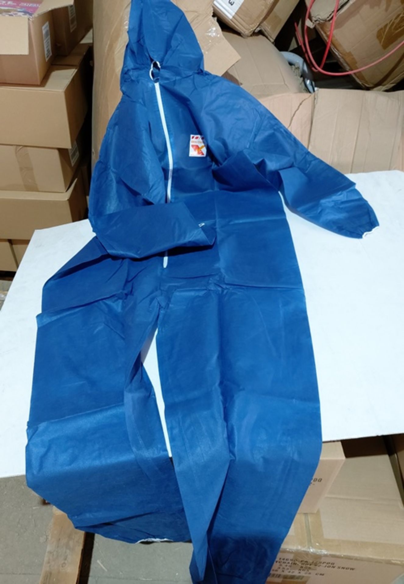 50 x Ultra Chem Blue polypropelene full body coveralls size Large New in original packaging