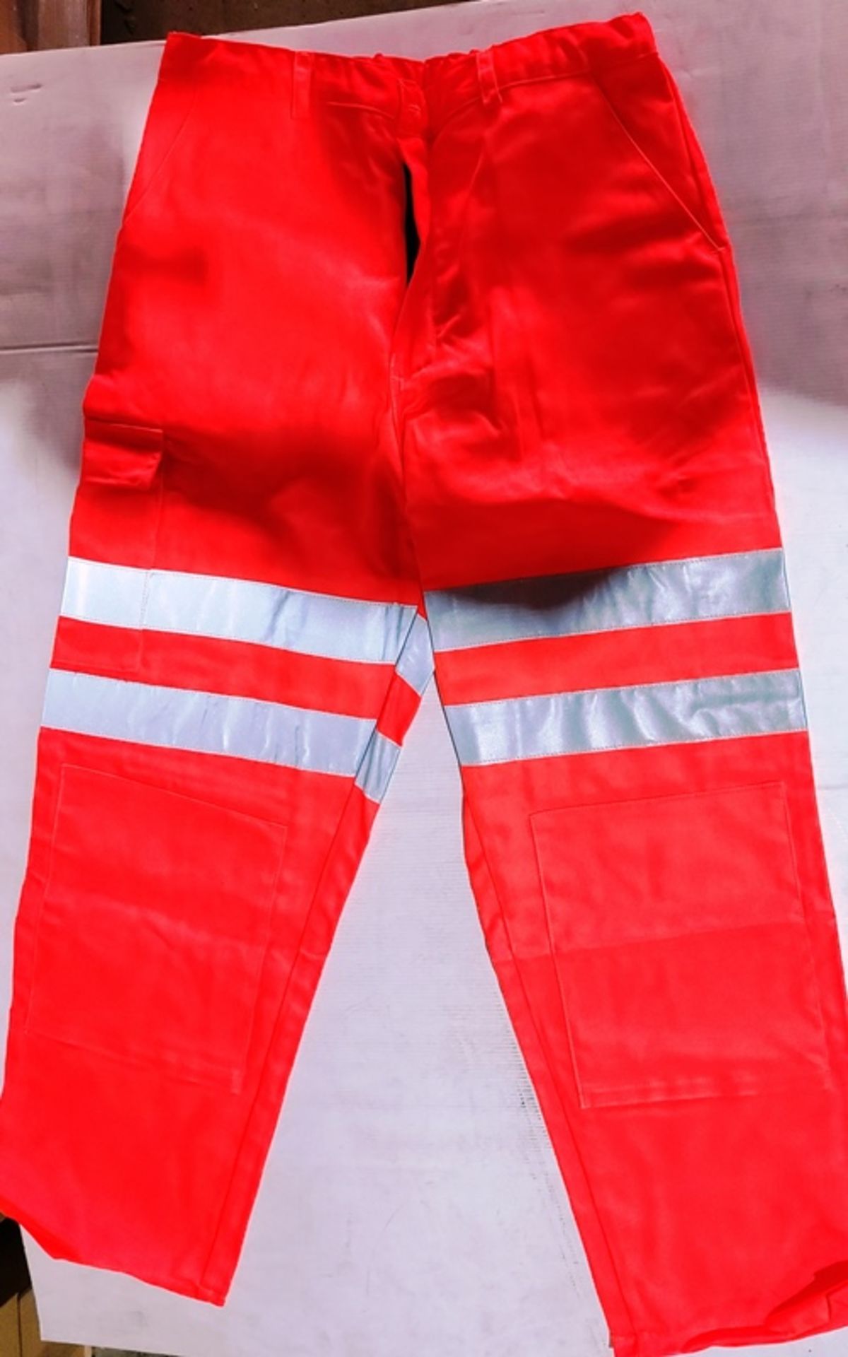 10 x Hi Viz orange trousers in mixed sizes regular new in original packaging - Image 2 of 2