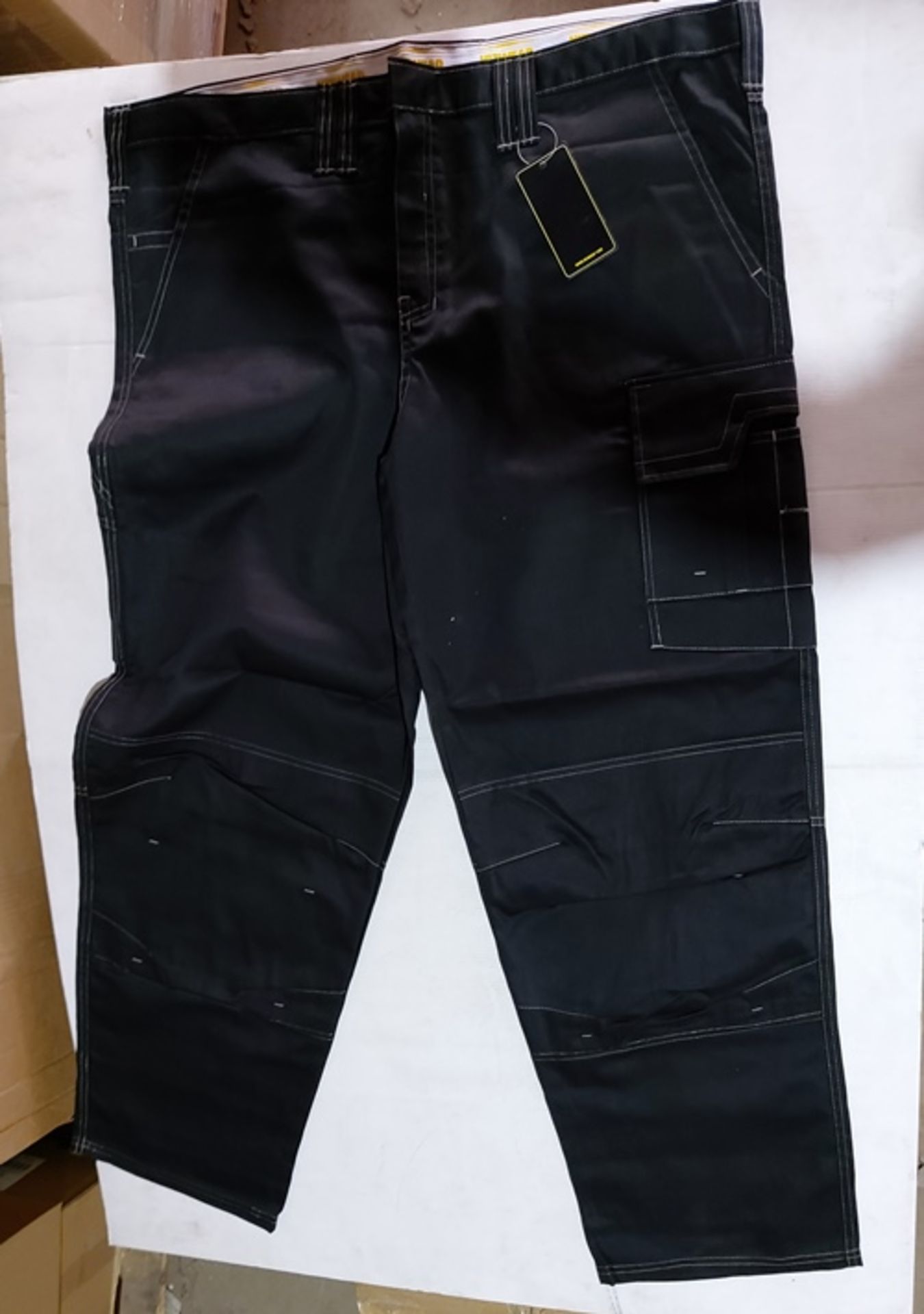 10 x Black Action line trousers workwear trousers in size 48 regular new in original packaging - Image 2 of 2