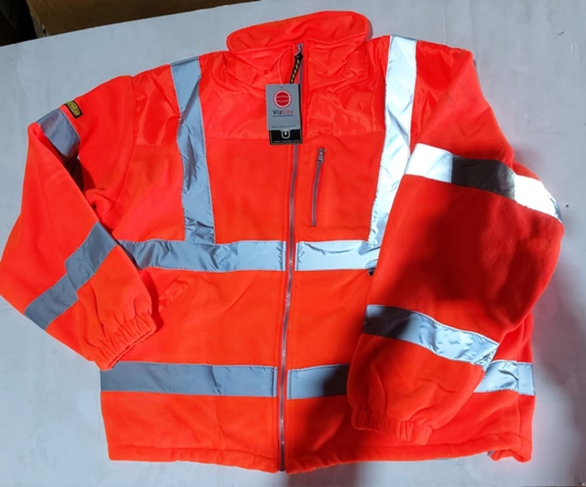 10 x Vizlite Orange Hi Viz Fleece jackets size XXXL EN471 2003 New in original packaging