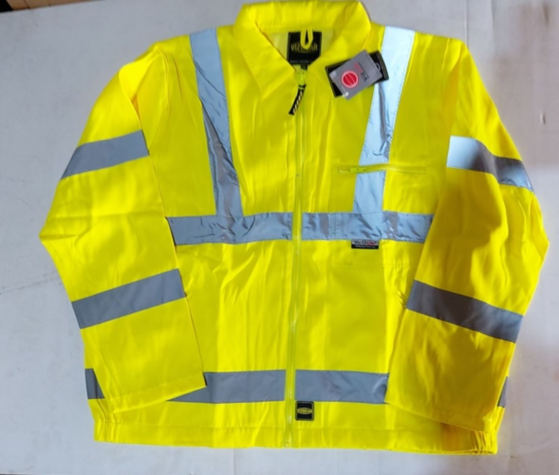 10 x Vizwear Hi Viz yellow jackets in size XXXL (3XL) new in original packaging - Image 2 of 2