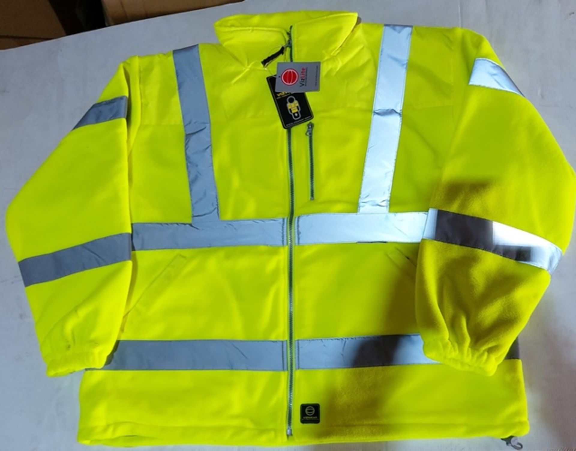 5 x Vizlite Yellow Hi Viz Fleece jackets size XXL EN471 2003 New in original packaging