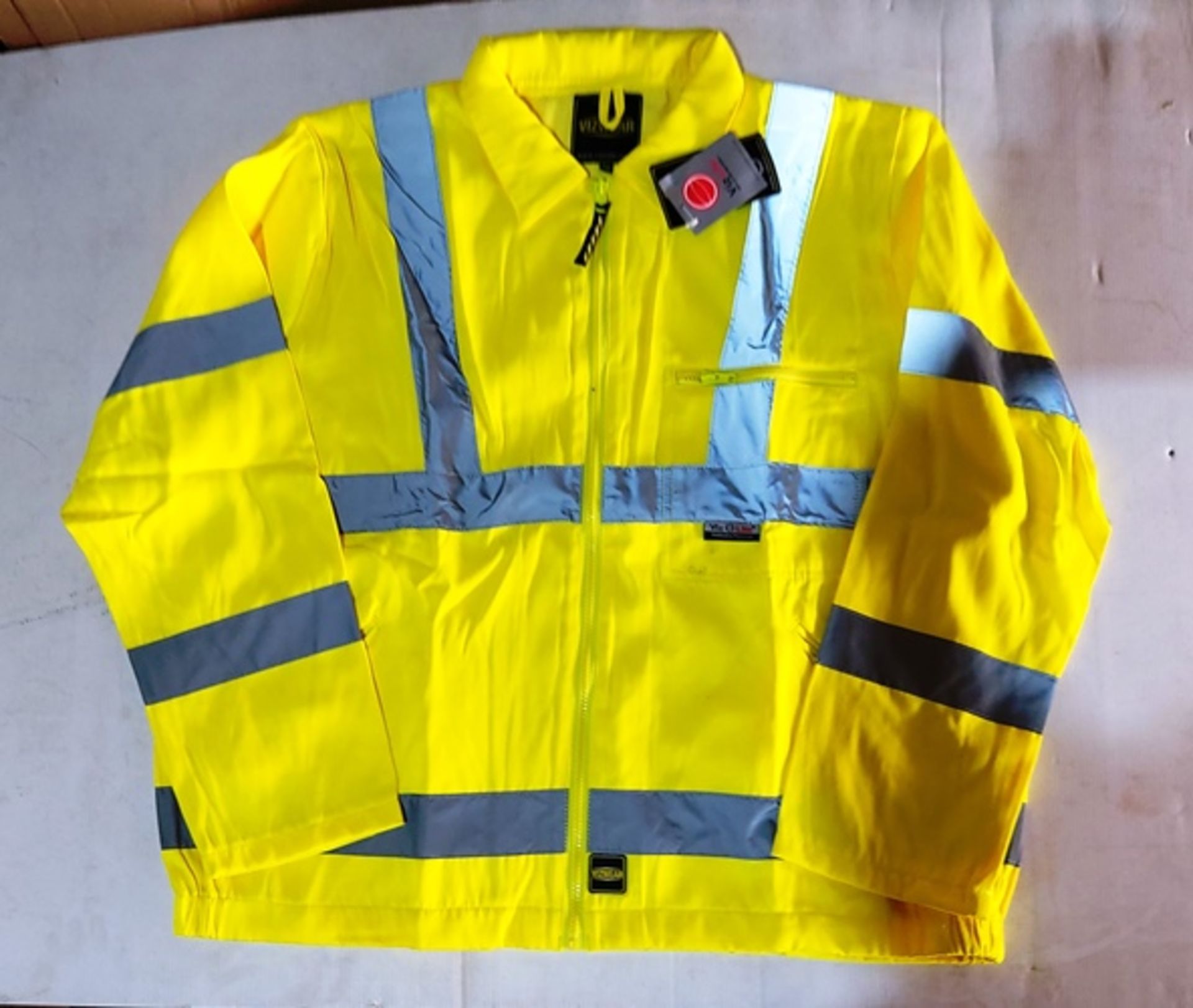 10 x Vizwear Hi Viz yellow jackets in size XXXL (3XL) new in original packaging - Image 2 of 2