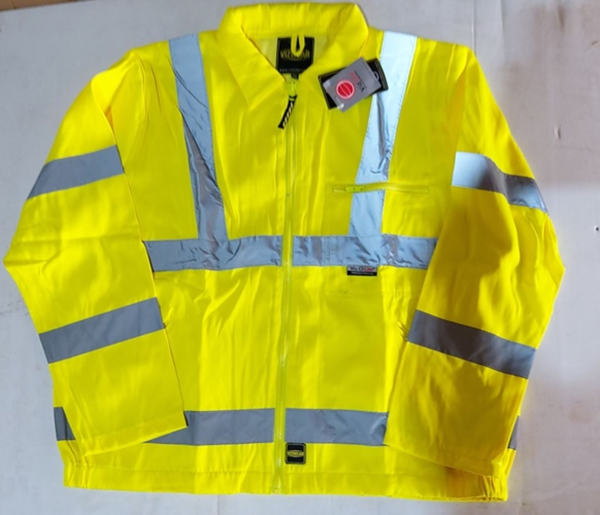 10 x Vizwear Hi Viz yellow jackets in size XXXL (3XL) new in original packaging - Image 2 of 2