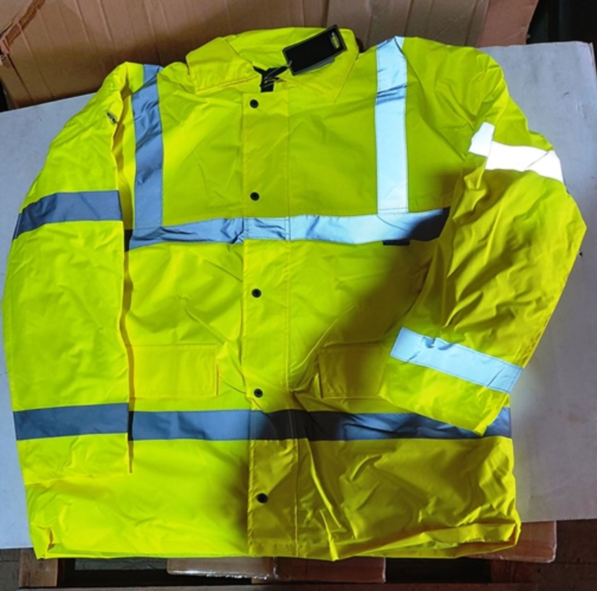 1 x Vizwear Hi Viz yellow Parka jackets in size XXXL (3XL) new in original packaging