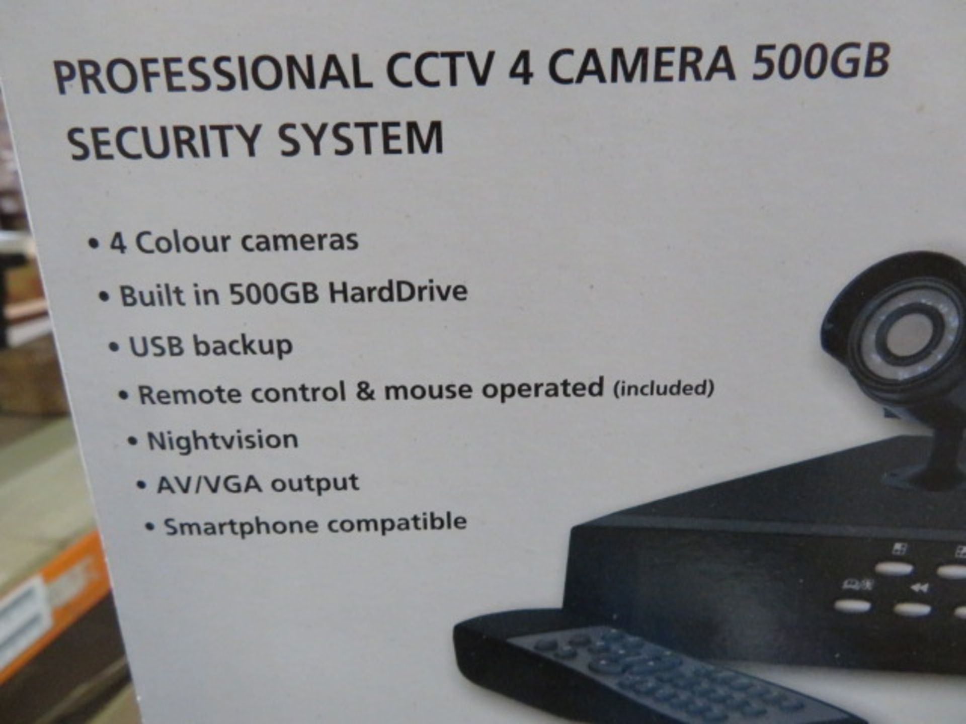 New & Boxed Byron Dvr500Set. Professional Cctv System. 4 Camera 500Gb. 4 Colour Cameras, Built ... - Image 3 of 3