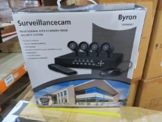 New & Boxed Byron Dvr500Set. Professional Cctv System. 4 Camera 500Gb. 4 Colour Cameras, Built ...