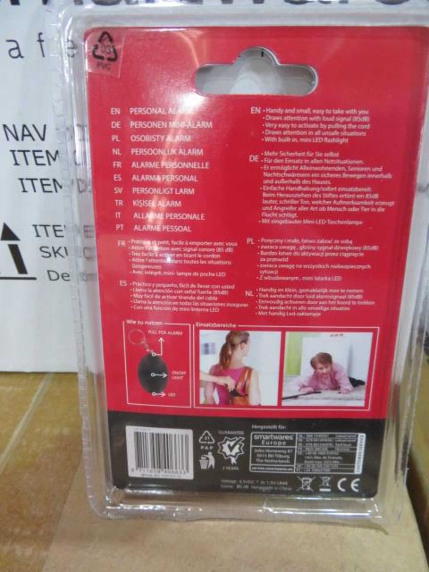 32 X New & Packaged Smartwares Mini Personal Panic Alarms With Key Ring. Rrp £12.50 Each - Image 2 of 2