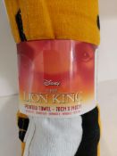 50 X Disney The Lion King Printed Towel 70Cm X 140Cm Rrp £9.99