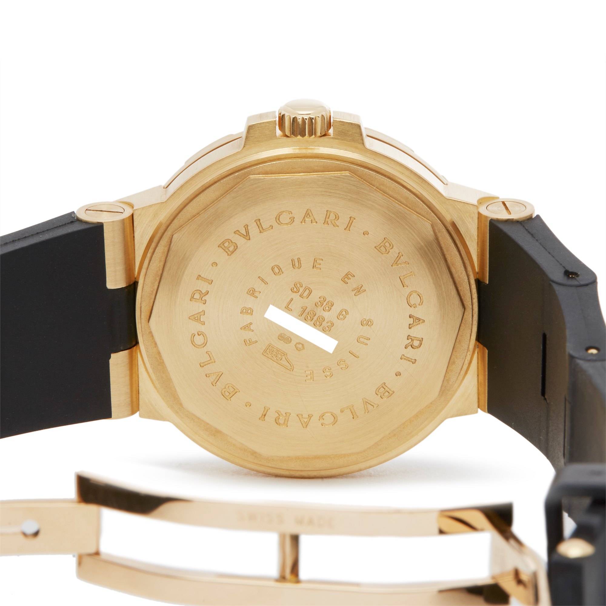 Bulgari Diagono SD 38 G Unisex Yellow Gold Watch - Image 6 of 7