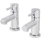 (Q174) LAZU BASIN PILLAR TAPS. 1/2 Turn Operation Suitable for High & Low Pressure Systems Ch...