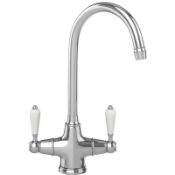 (FR48) FRANKE VENICIAN KITCHEN TAP CHROME. Classic polished bi-flow tap Fitted with ceramic di...