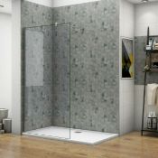 NEW & BOXED Twyfords 900mm - 8mm - Premium EasyClean Wetroom Panel WITH 1600x800mm Slim Stone S...