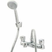 (Q107) Calp Chrome-plated Bath Shower mixer Tap with shower head. This traditional style chrome...