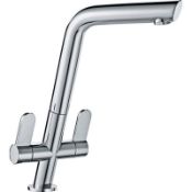 NEW (NS119) FRANKE CRESTA KITCHEN TAP CHROME. RRP £244.99. Contemporary polished single flow t...