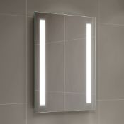 NEW 600x450mm Omega Illuminated LED Mirror. ML2108. Battery Operated. Energy saving controlled ...