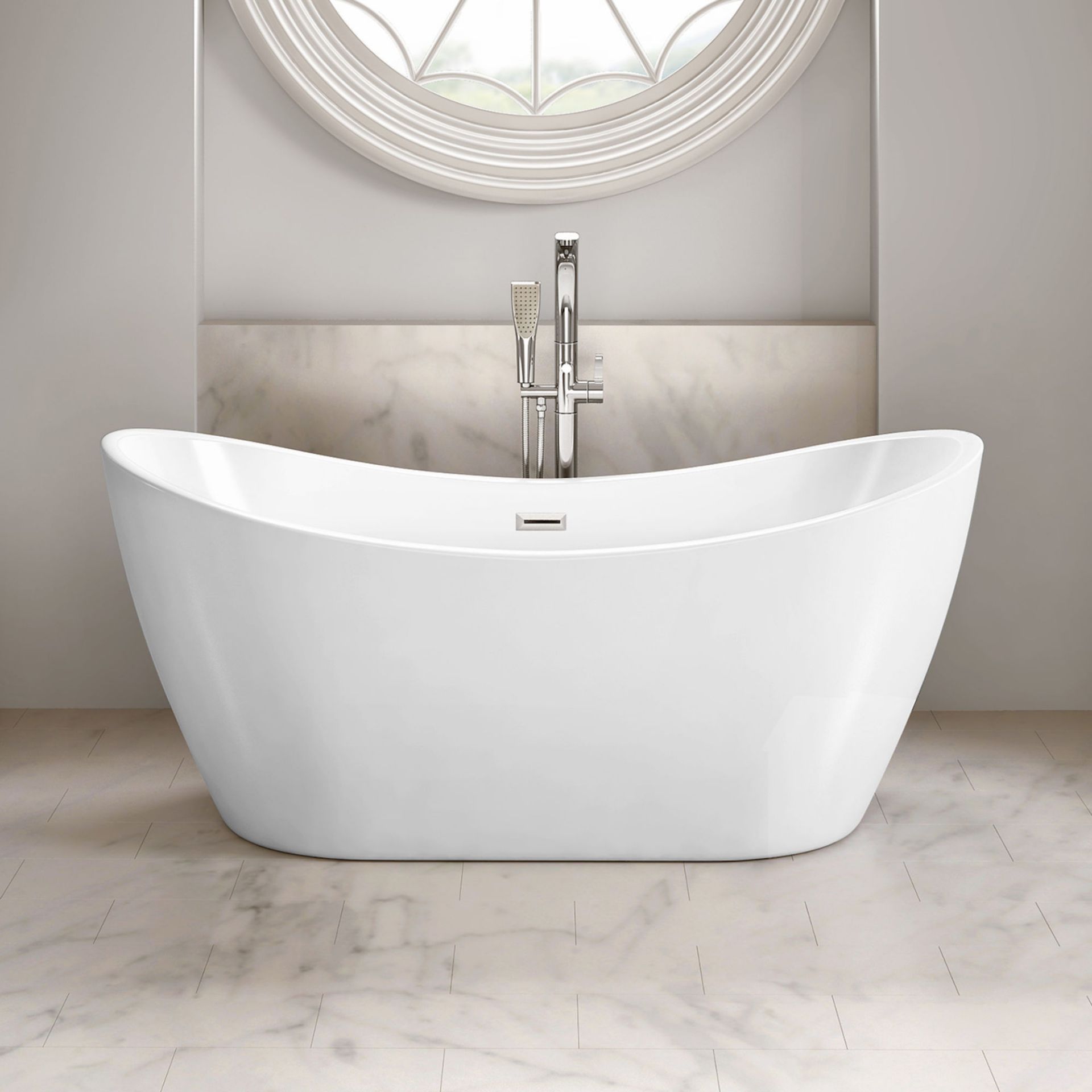 NEW (M3) 1700mmx780mm Belmont Freestanding Bath. RRP £2,999.Visually simplistic to suit any b... - Image 3 of 3