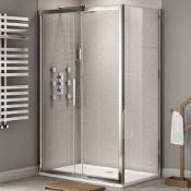 NEW (N65) 1700x900mm - Premium EasyClean Sliding Door Shower Enclosure. RRP £549.99. 6mm EasyC...