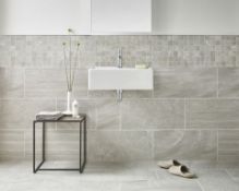 NEW 8.4 Square Meters of Bloomsbury Brook Edge Lapatto Beige Wall and Floor Tiles. 300x600mm p...