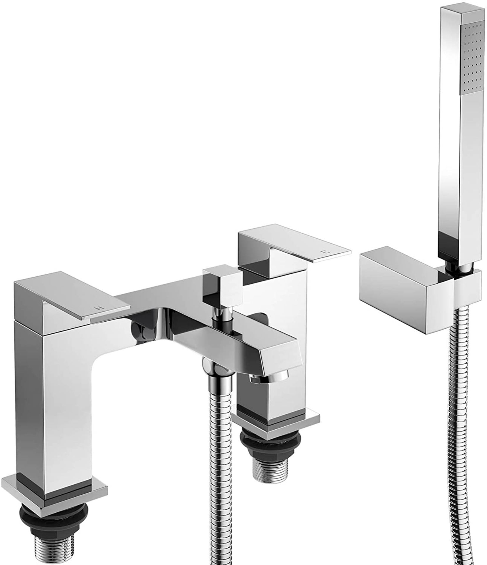 NEW & BOXED Chrome Bath Filler Mixer Tap Hand Held Shower Head Handset Set TB3085. Chrome plate... - Image 3 of 3