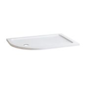 NEW (NS68) NEW 1200x800mm Offset Quadrant Ultra Slim Stone Shower Tray - Left. Low profile ult...